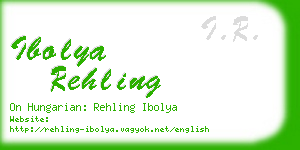 ibolya rehling business card